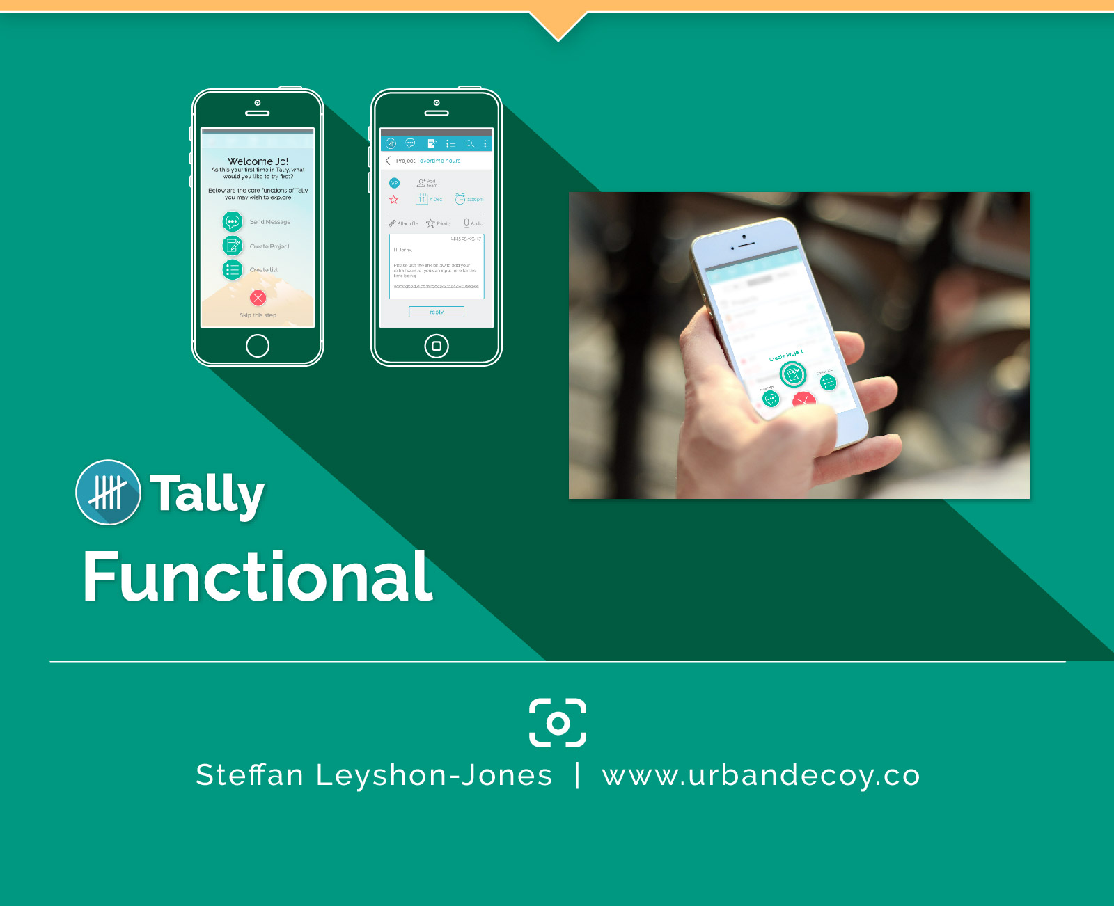 Tally device context — iPhone and iPad screens